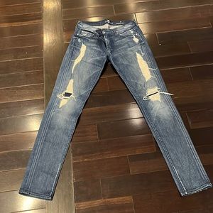 7 for all mankind distressed jeans. Skinny. Size 29